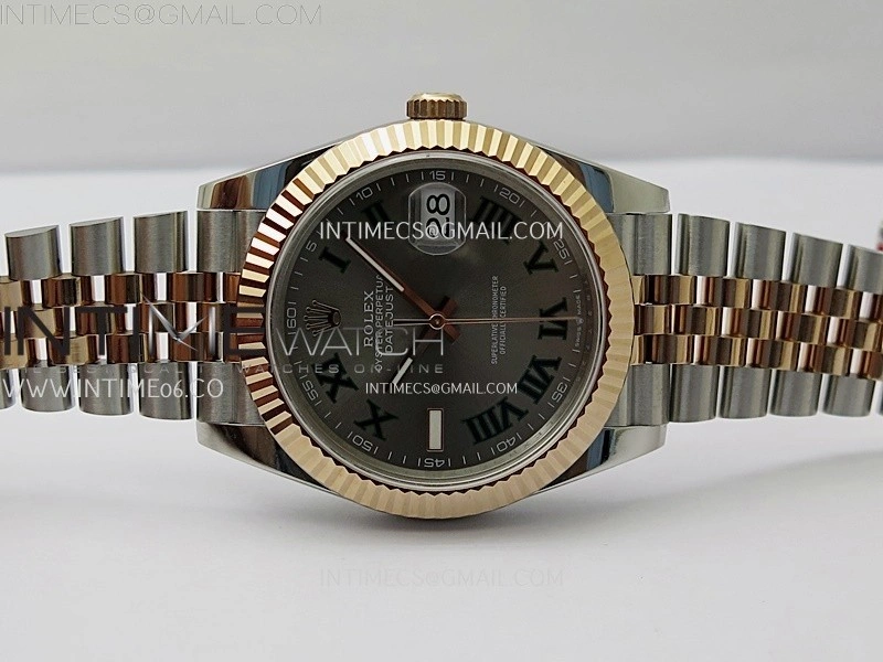 DateJust 126331 904L SS RG JDF 1:1 Best Edition Gray Dial Roman Markers on Jubilee SS RG Bracelet