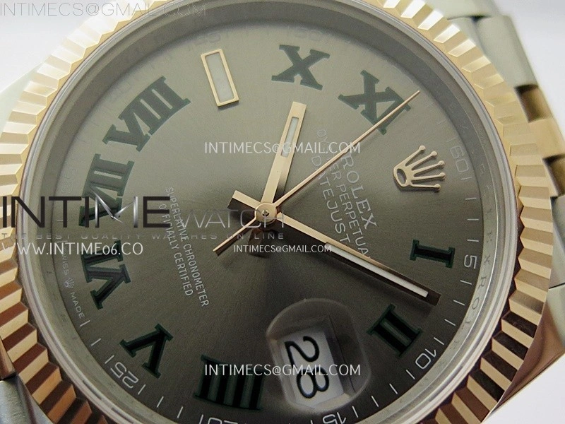 DateJust 126331 904L SS RG JDF 1:1 Best Edition Gray Dial Roman Markers on Jubilee SS RG Bracelet