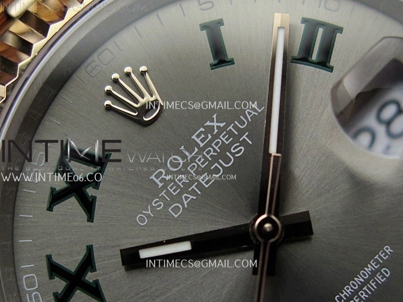 DateJust 126331 904L SS RG JDF 1:1 Best Edition Gray Dial Roman Markers on Jubilee SS RG Bracelet
