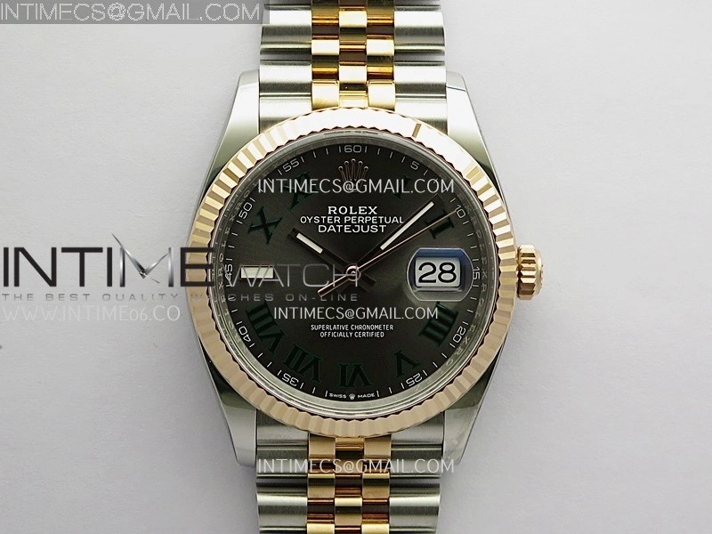 DateJust 126231 904L SS RG VF 1:1 Best Edition Gray Dial Roman Marker On Jubilee Bracelet DD3235