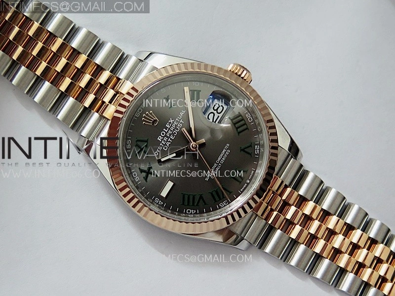 DateJust 126231 904L SS RG VF 1:1 Best Edition Gray Dial Roman Marker On Jubilee Bracelet DD3235