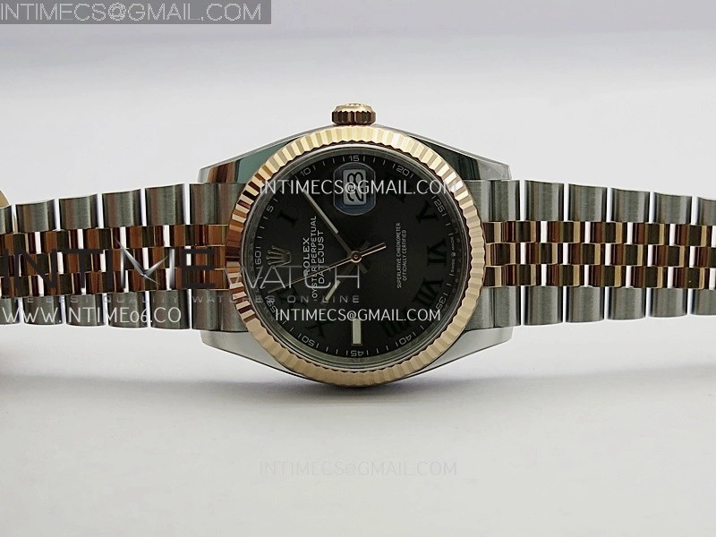 DateJust 126231 904L SS RG VF 1:1 Best Edition Gray Dial Roman Marker On Jubilee Bracelet DD3235