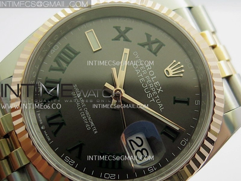 DateJust 126231 904L SS RG VF 1:1 Best Edition Gray Dial Roman Marker On Jubilee Bracelet DD3235