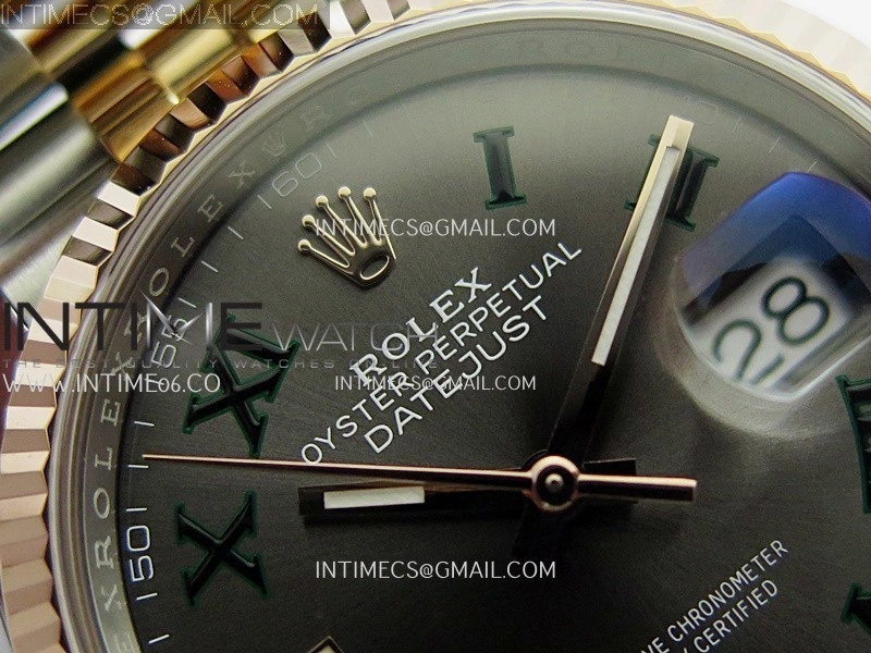 DateJust 126231 904L SS RG VF 1:1 Best Edition Gray Dial Roman Marker On Jubilee Bracelet DD3235