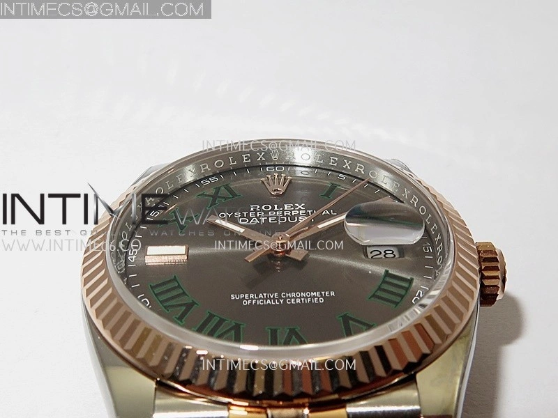 DateJust 126231 904L SS RG VF 1:1 Best Edition Gray Dial Roman Marker On Jubilee Bracelet DD3235