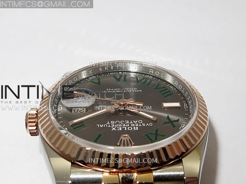 DateJust 126231 904L SS RG VF 1:1 Best Edition Gray Dial Roman Marker On Jubilee Bracelet DD3235