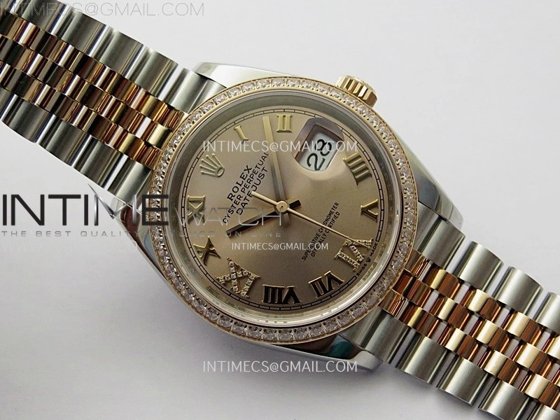 DateJust 36 126281 904L SS RG VSF 1:1 Best Edition RG Dial Roman Markers on Jubilee Bracelet VS3235