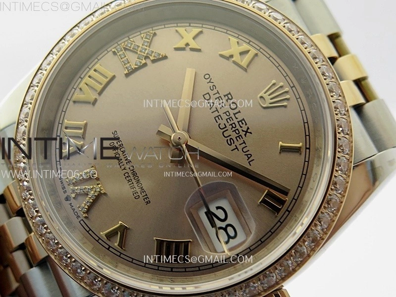 DateJust 36 126281 904L SS RG VSF 1:1 Best Edition RG Dial Roman Markers on Jubilee Bracelet VS3235