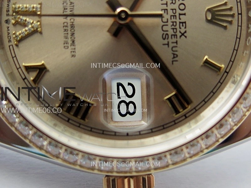 DateJust 36 126281 904L SS RG VSF 1:1 Best Edition RG Dial Roman Markers on Jubilee Bracelet VS3235
