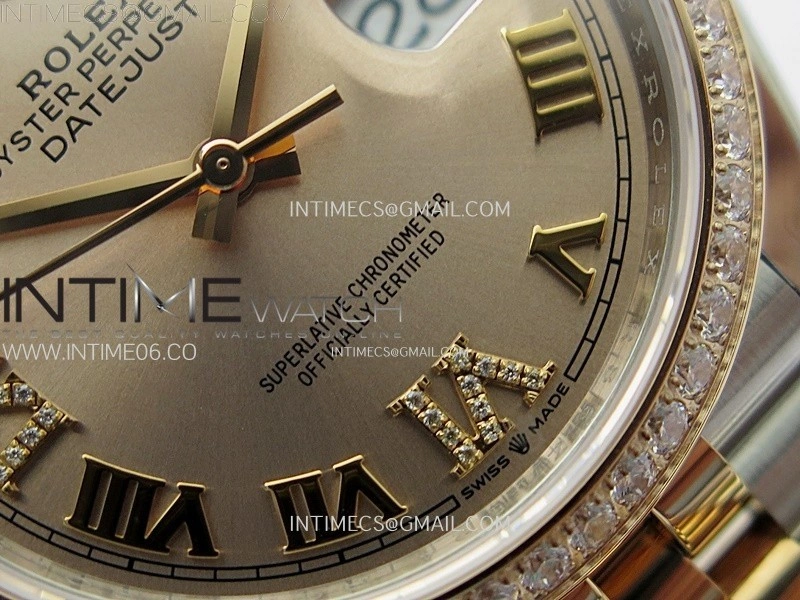 DateJust 36 126281 904L SS RG VSF 1:1 Best Edition RG Dial Roman Markers on Jubilee Bracelet VS3235