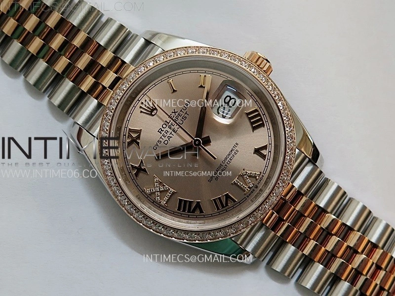 DateJust 36 126281 904L SS RG VSF 1:1 Best Edition RG Dial Roman Markers on Jubilee Bracelet VS3235