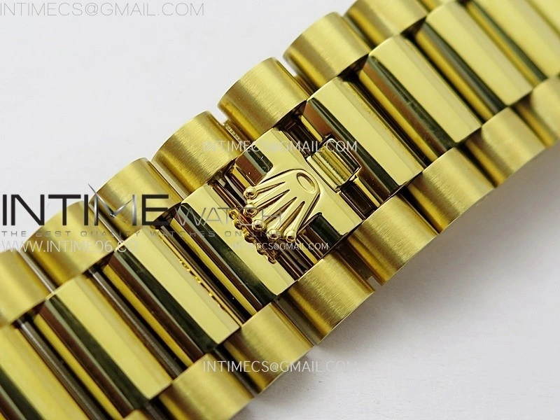 Day Date 228238 40mm 904L YG 1:1 AR+F Best Edition Black Dial T Diamonds Markers on YG President Bracelet SA3255