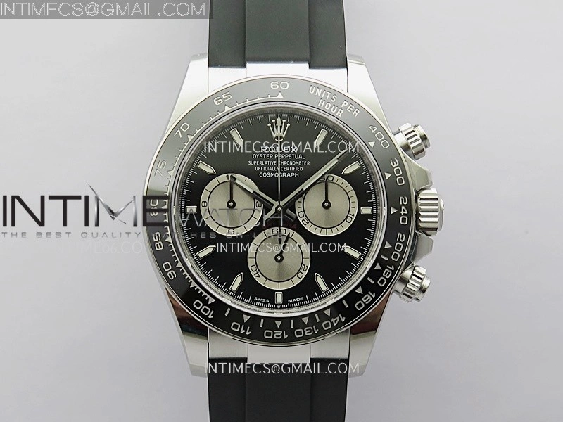 Daytona 126519 Gain Weight VSF 1:1 Best Edition Black Dial Silver Subdial Stick Marker on Oysterflex Strap DD4131