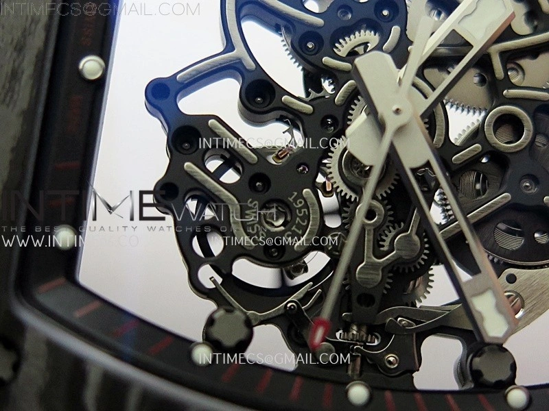 RM055 NTPT Ti APSF 1:1 Best Edition Black Inner Bezel Red Crown On Red Rubber Strap RMUL2 Super Clone
