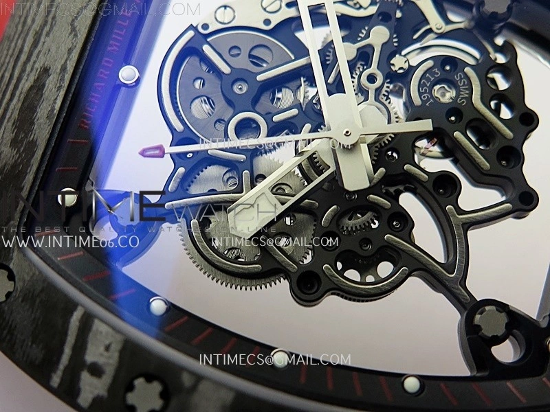 RM055 NTPT Ti APSF 1:1 Best Edition Black Inner Bezel Red Crown On Red Rubber Strap RMUL2 Super Clone