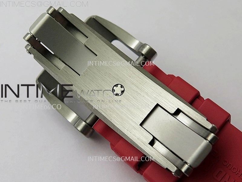 RM055 NTPT Ti APSF 1:1 Best Edition Black Inner Bezel Red Crown On Red Rubber Strap RMUL2 Super Clone