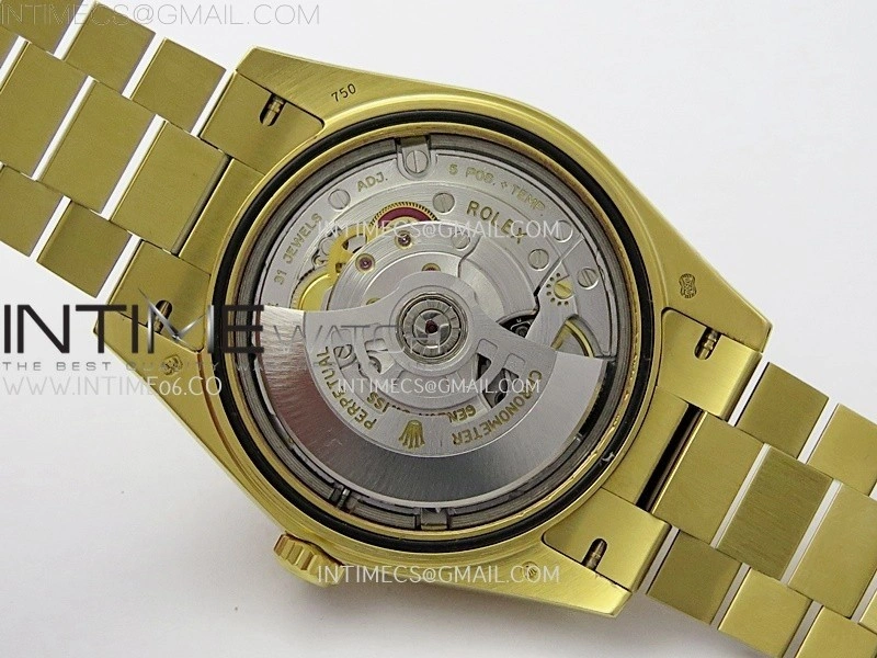 Day Date 228238 40mm YG KF 1:1 Best Edition Green Gradient Dial Roman Markers On RG President Bracelet SA3255