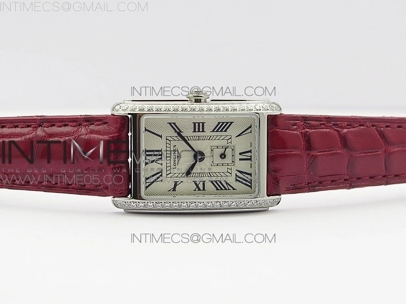Doloevita SS Crystal Bezel 8848F 1:1 Best Edition Ivory WhiteTextured Dial On Purple Croco Leather Strap Cal.L178.2