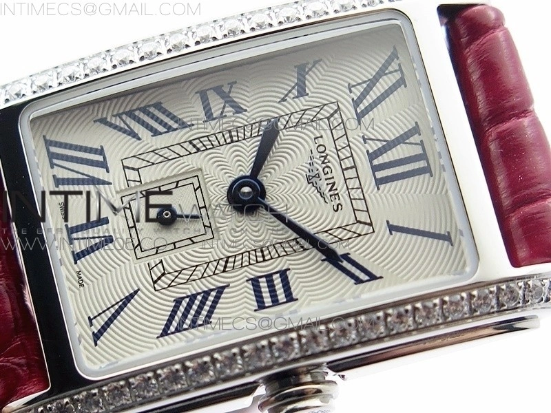 Doloevita SS Crystal Bezel 8848F 1:1 Best Edition Ivory WhiteTextured Dial On Purple Croco Leather Strap Cal.L178.2