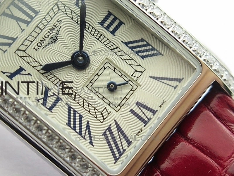 Doloevita SS Crystal Bezel 8848F 1:1 Best Edition Ivory WhiteTextured Dial On Purple Croco Leather Strap Cal.L178.2