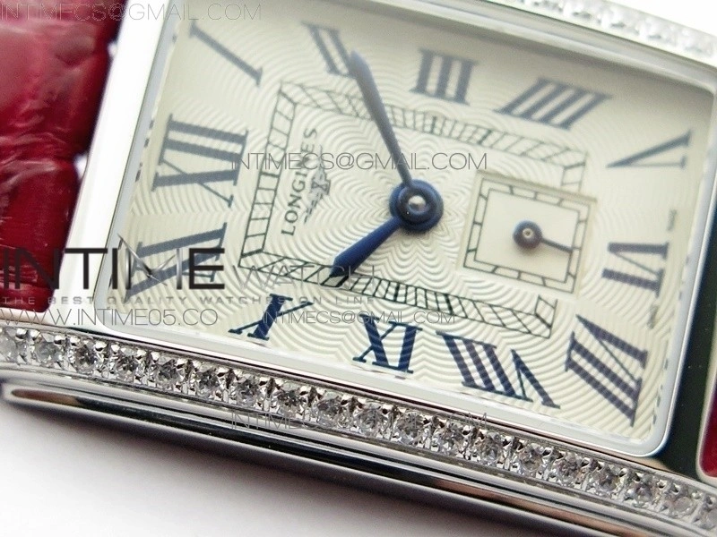 Doloevita SS Crystal Bezel 8848F 1:1 Best Edition Ivory WhiteTextured Dial On Purple Croco Leather Strap Cal.L178.2