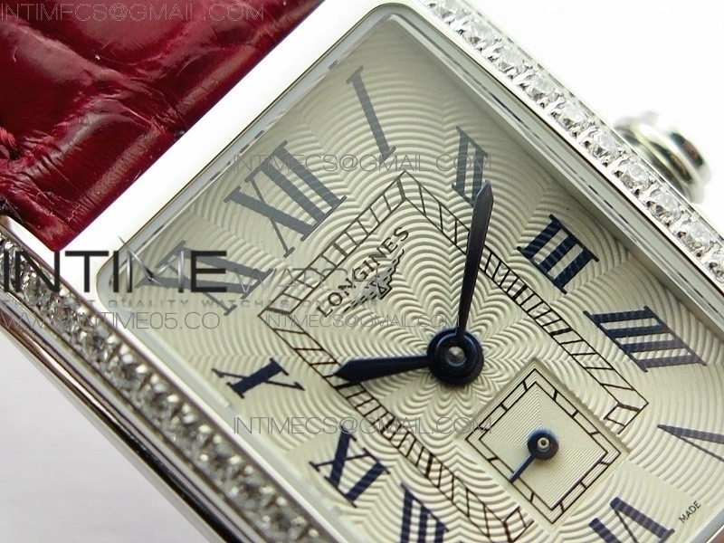 Doloevita SS Crystal Bezel 8848F 1:1 Best Edition Ivory WhiteTextured Dial On Purple Croco Leather Strap Cal.L178.2