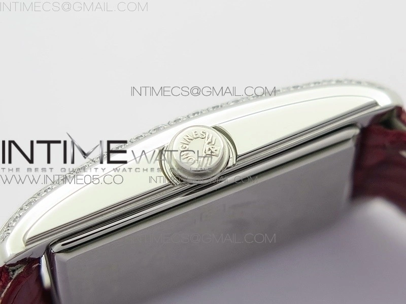 Doloevita SS Crystal Bezel 8848F 1:1 Best Edition Ivory WhiteTextured Dial On Purple Croco Leather Strap Cal.L178.2
