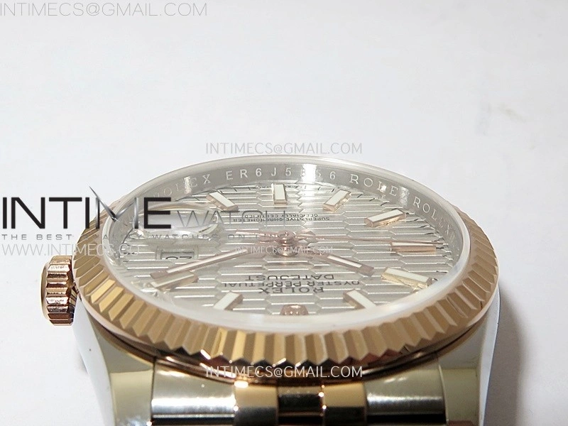 DateJust 36MM 126231 SS RG APSF 1:1 Best Edition Silver Fluted Dial Sticks Markers on SS RG Jubilee Bracelet SA3235