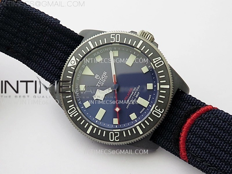 Pelagos M25707KN 24-0001 Carbon M+F 1:1 V4 Best Edition Blue dial Black Bezel on Nylon Strap Miyota 8N-24