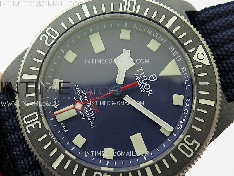 Pelagos M25707KN 24-0001 Carbon M+F 1:1 V4 Best Edition Blue dial Black Bezel on Nylon Strap Miyota 8N-24