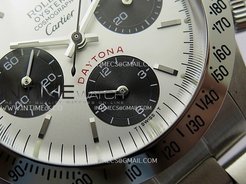 Daytona 6263 Style01 Cartier SS B12 Best Edition Silver Dial Black Subdials On SS Bracelet Venus 75