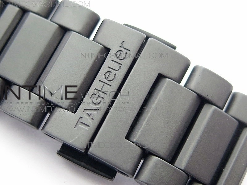 Calibre Heuer 01 Chrono 43mm Ceramic XF 1:1 Best Edition Skeleton Dial on Ceramic Bracelet A1887