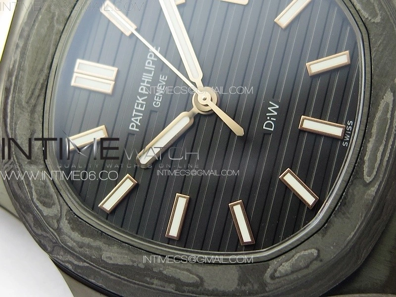 Nautilus 5711 DIW Carbon DIWF 1:1 Best Edition Black Textured Dial on Carbon RG Bracelet 324CS