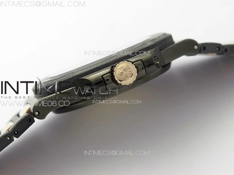 Nautilus 5711 DIW Carbon DIWF 1:1 Best Edition Black Textured Dial on Carbon RG Bracelet 324CS