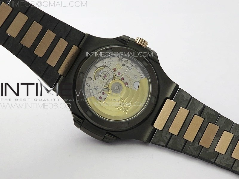 Nautilus 5711 DIW Carbon DIWF 1:1 Best Edition Black Textured Dial on Carbon RG Bracelet 324CS