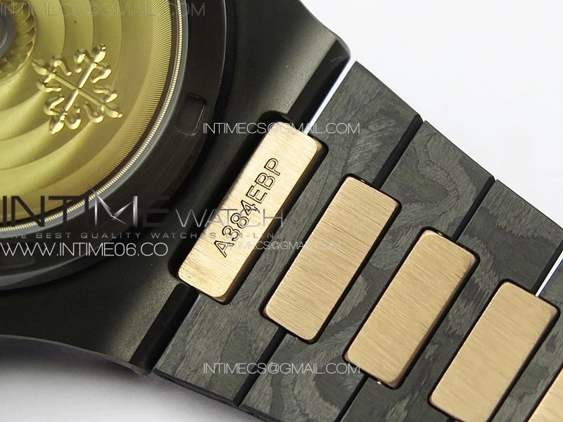 Nautilus 5711 DIW Carbon DIWF 1:1 Best Edition Black Textured Dial on Carbon RG Bracelet 324CS