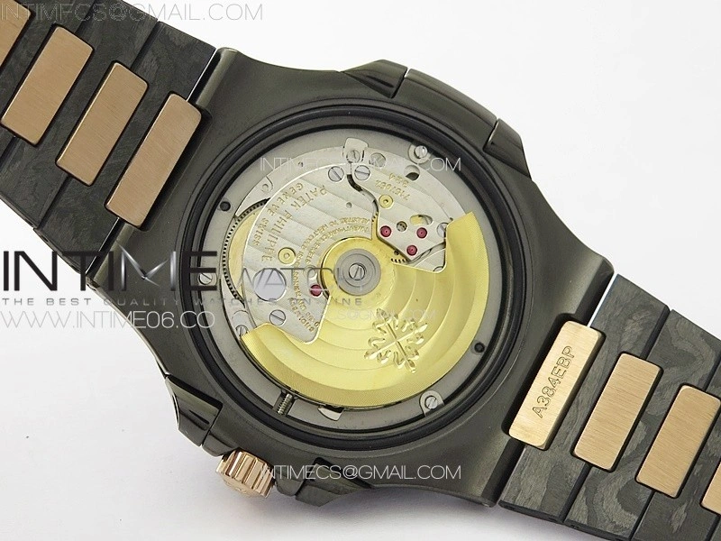 Nautilus 5711 DIW Carbon DIWF 1:1 Best Edition Black Textured Dial on Carbon RG Bracelet 324CS