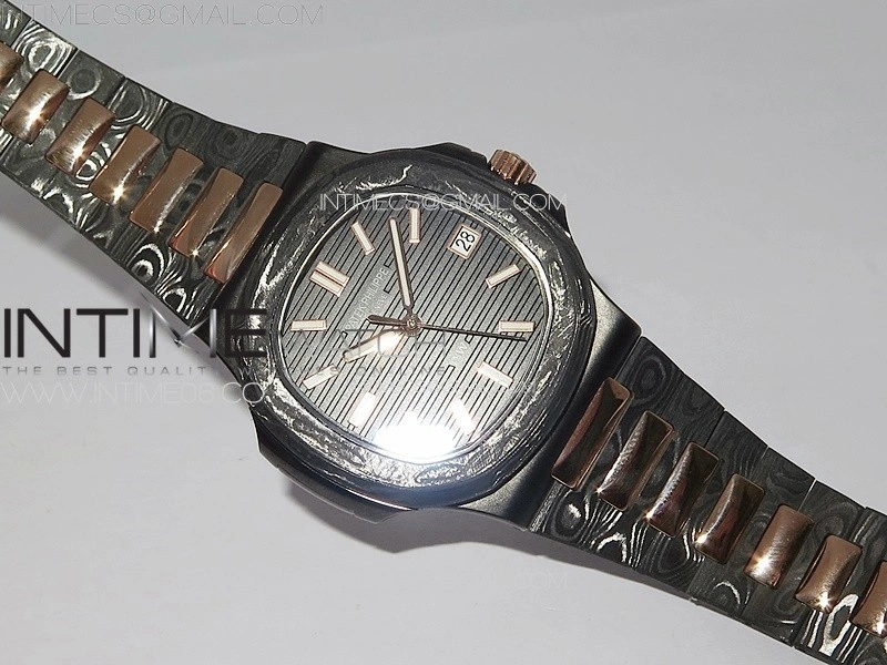 Nautilus 5711 DIW Carbon DIWF 1:1 Best Edition Black Textured Dial on Carbon RG Bracelet 324CS