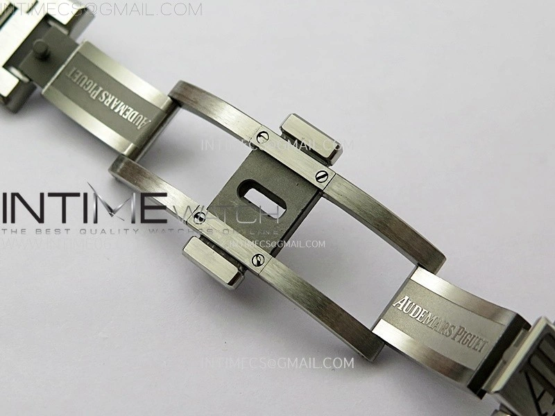 Lady Royal Oak 33mm 67651 Diamonds SS ZF 1:1 Best Edition Black Textured Dial on SS Bracelet RONDA Quartz