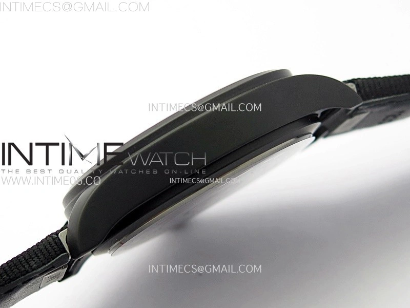 Big Pilot IW329801 Real Ceramic M+F 1:1 Best Edition Black Dial on Black Calfskin Strap SEIKO 8N-24
