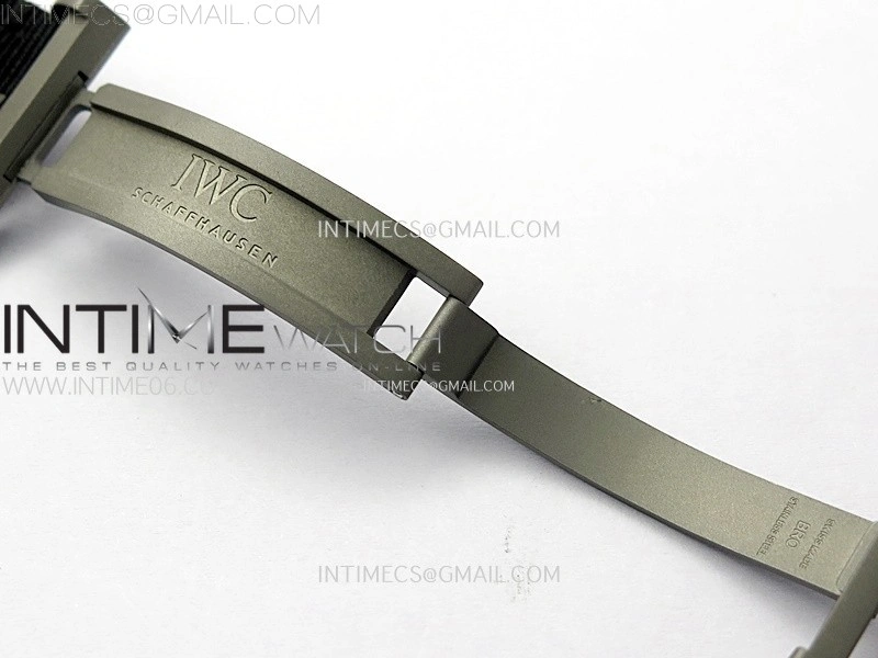 Big Pilot IW329801 Real Ceramic M+F 1:1 Best Edition Black Dial on Black Calfskin Strap SEIKO 8N-24