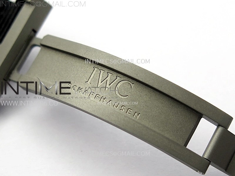Big Pilot IW329801 Real Ceramic M+F 1:1 Best Edition Black Dial on Black Calfskin Strap SEIKO 8N-24
