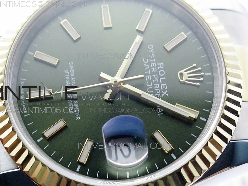 Datejust 36mm 116231 SS YG BP 1:1 Best Edition Green Dial Stick Markers On SS YG Oyster Bracelet A2824
