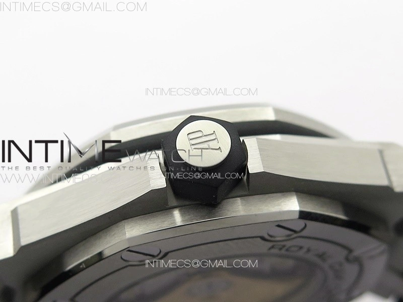 Royal Oak Offshore Diver 15710 APSF 1:1 Best Edition Black Dial on Black Rubber Strap V2 A3120 Super Clone V3