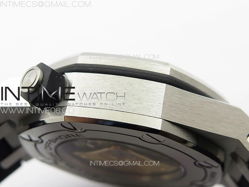 Royal Oak Offshore Diver 15710 APSF 1:1 Best Edition Black Dial on Black Rubber Strap V2 A3120 Super Clone V3