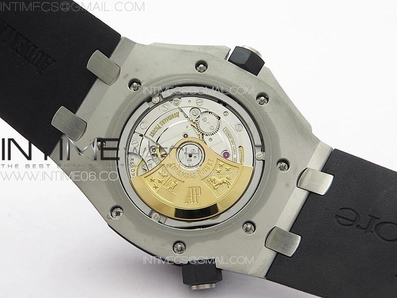 Royal Oak Offshore Diver 15710 APSF 1:1 Best Edition Black Dial on Black Rubber Strap V2 A3120 Super Clone V3
