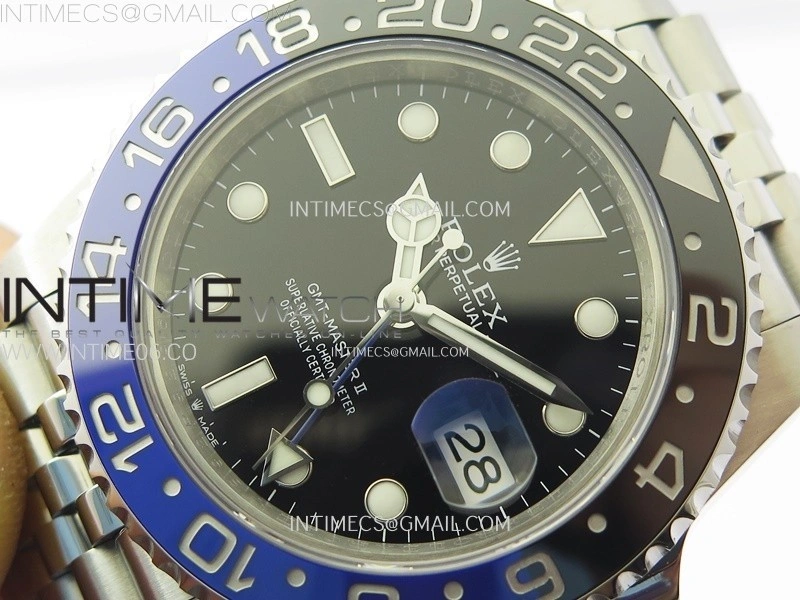 GMT-Master II 126710 BLNR Blue Black Ceramic 904L ZF 1:1 Best Edition on Jubilee Bracelet SH3285 CHS
