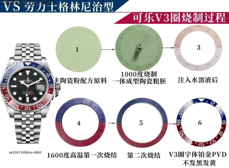 GMT-Master II 126710 BLRO V3 904L SS VSF 1:1 Best Edition Black Dial On Jubilee Bracelet DD3285 CHS