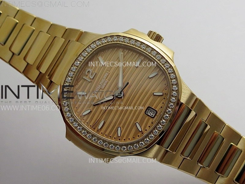 Nautilus 7118 1200R-010 Diamonds Bezel RG PPF 1:1 Best Edition RG Dial on RG Bracelet A324 Super Clone