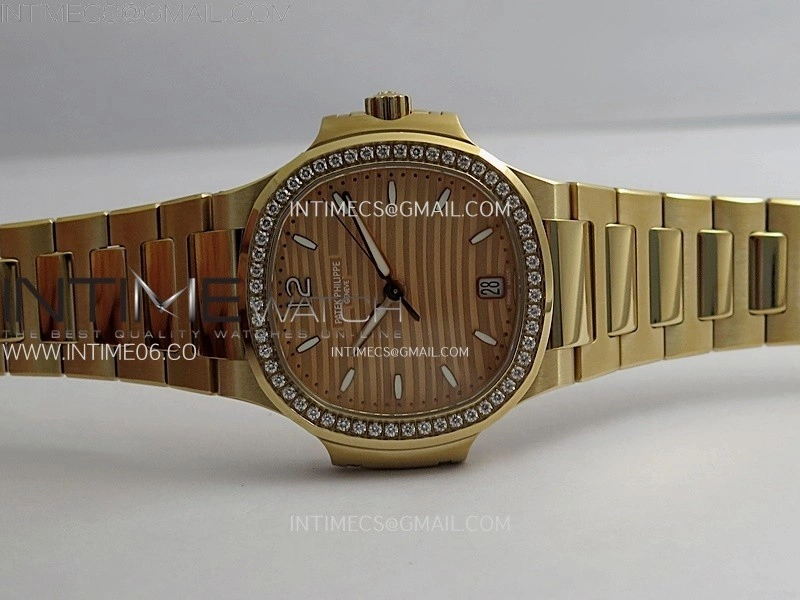 Nautilus 7118 1200R-010 Diamonds Bezel RG PPF 1:1 Best Edition RG Dial on RG Bracelet A324 Super Clone